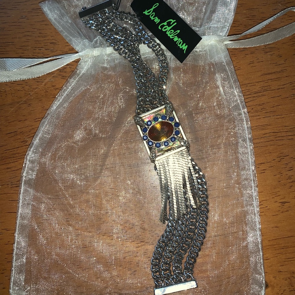 Sam Edelman Fringe Medallion Multi Row Bracelet